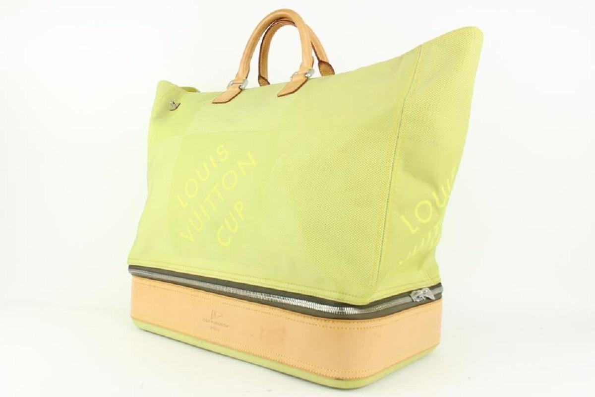 Louis Vuitton Lime Green Damier Geant Southern Cross Sac Sport Tote Bag 913lv10



