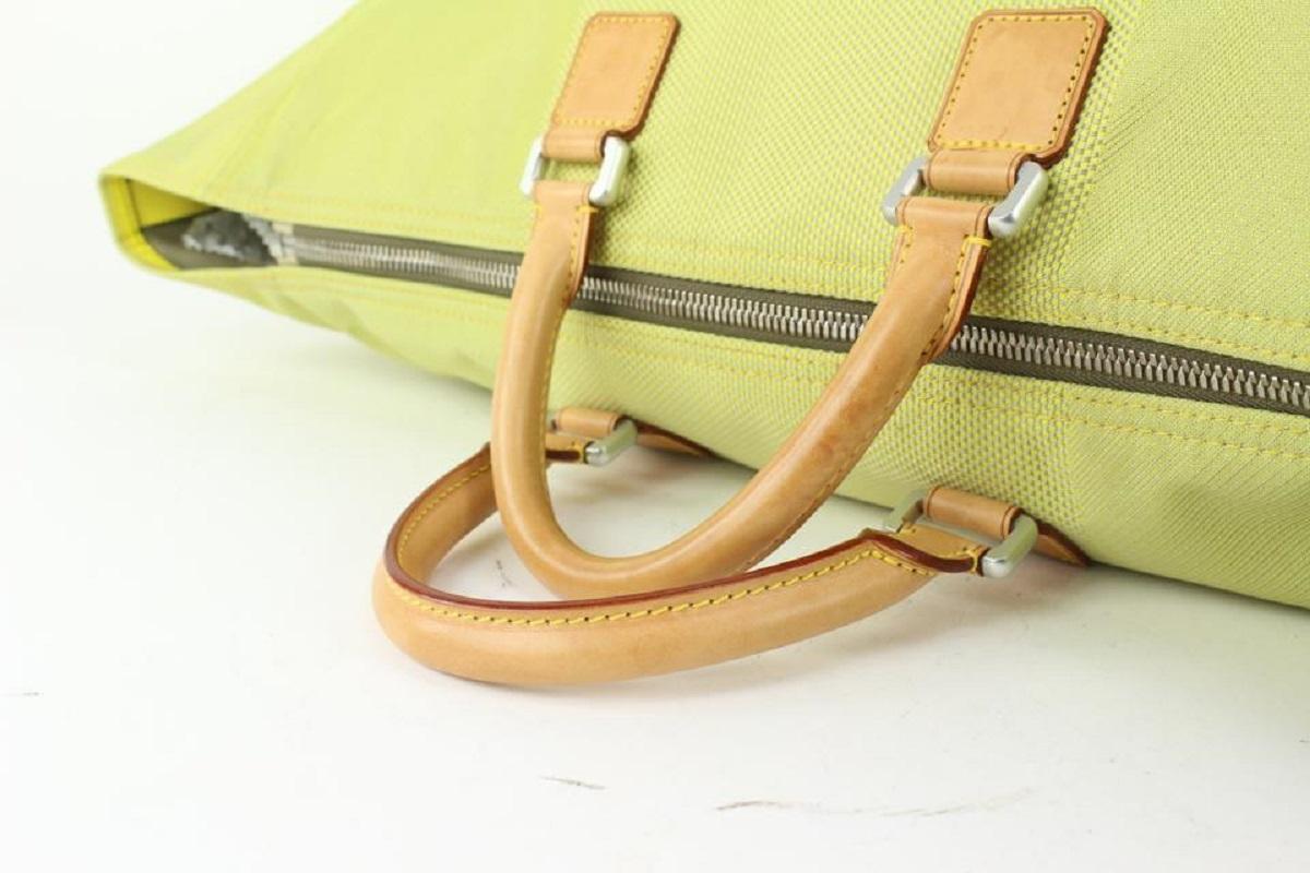 Women's Louis Vuitton Lime Green Damier Geant Southern Cross Sac Sport Tote Bag 913lv10