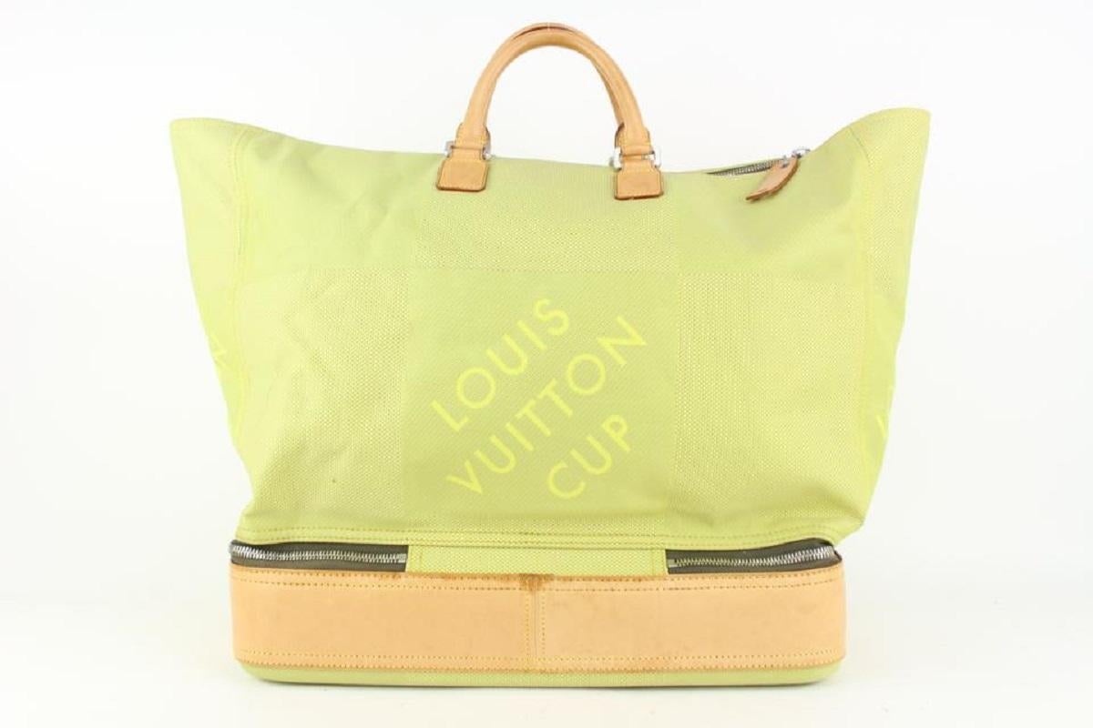 Louis Vuitton Lime Green Damier Geant Southern Cross Sac Sport Tote Bag 913lv10 1