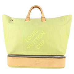 Vintage Louis Vuitton Lime Green Damier Geant Southern Cross Sac Sport Tote Bag 913lv10