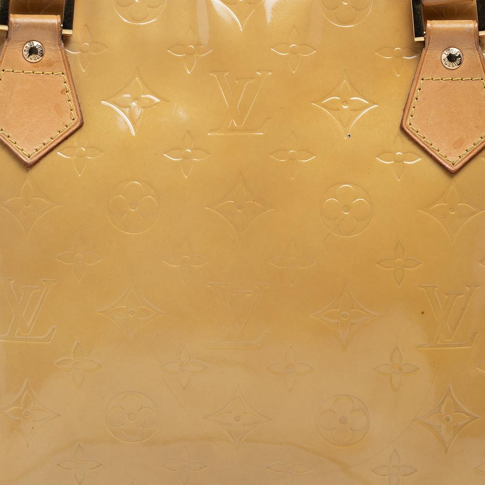 Louis Vuitton - Sac Houston Lime Monogramme Vernis en vente 7