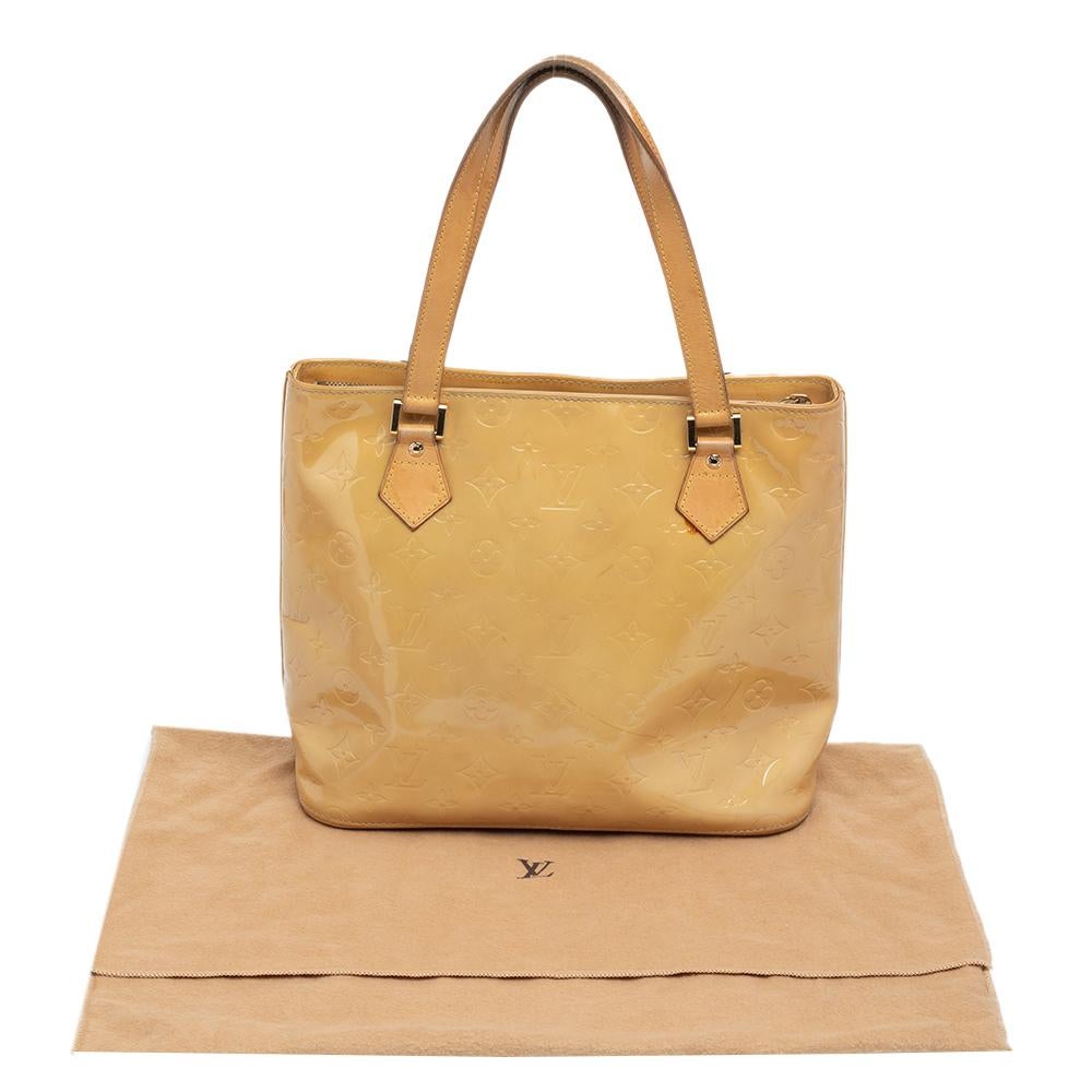 Louis Vuitton Lime Monogram Vernis Houston Bag For Sale 5