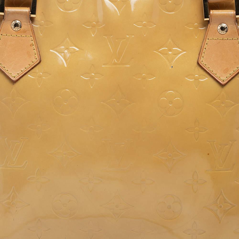 Louis Vuitton Lime Monogram Vernis Houston Bag For Sale 3