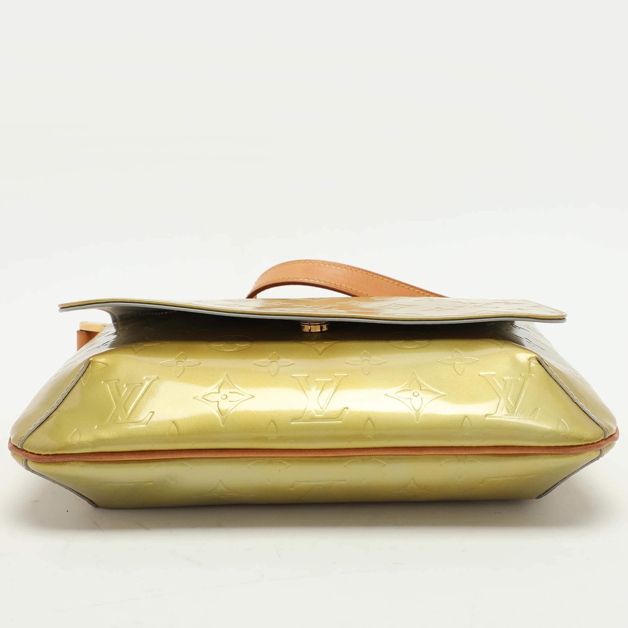 Louis Vuitton Lime Monogram Vernis Thompson Street Bag 1