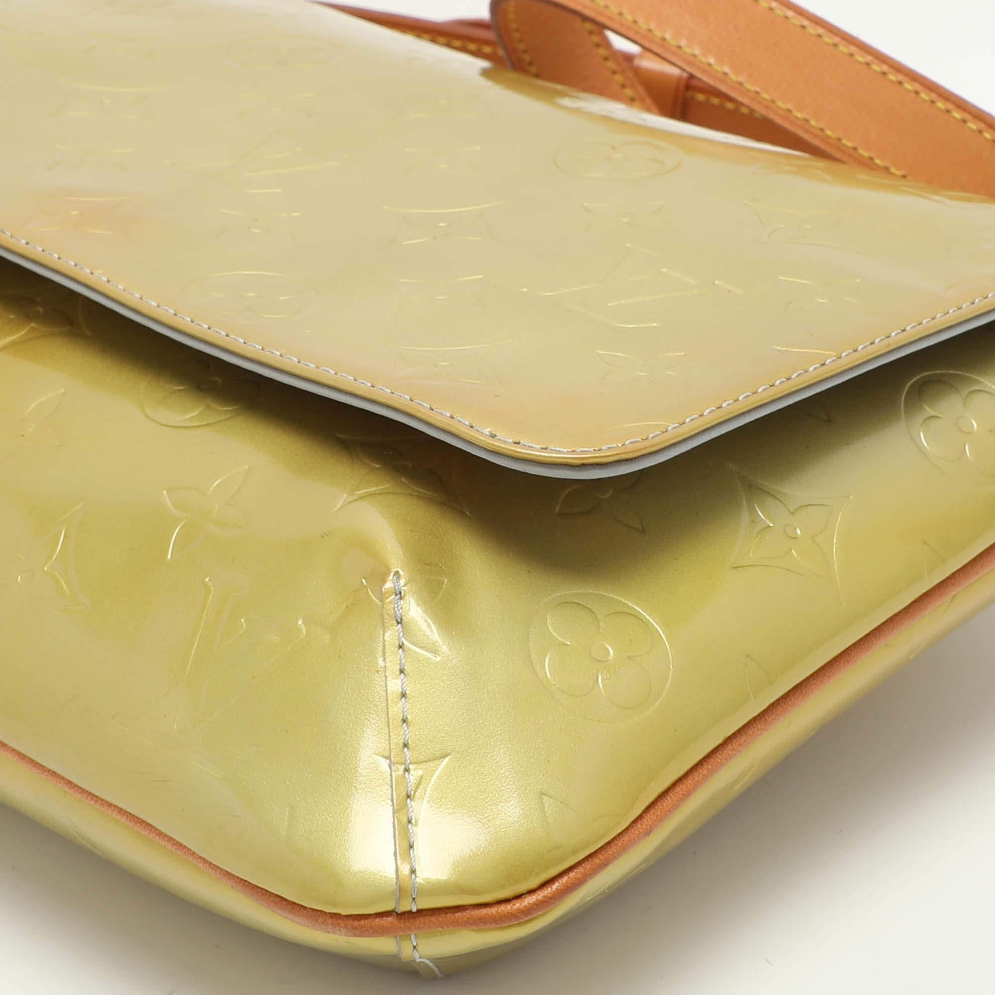 Louis Vuitton Lime Monogram Vernis Thompson Street Bag 4