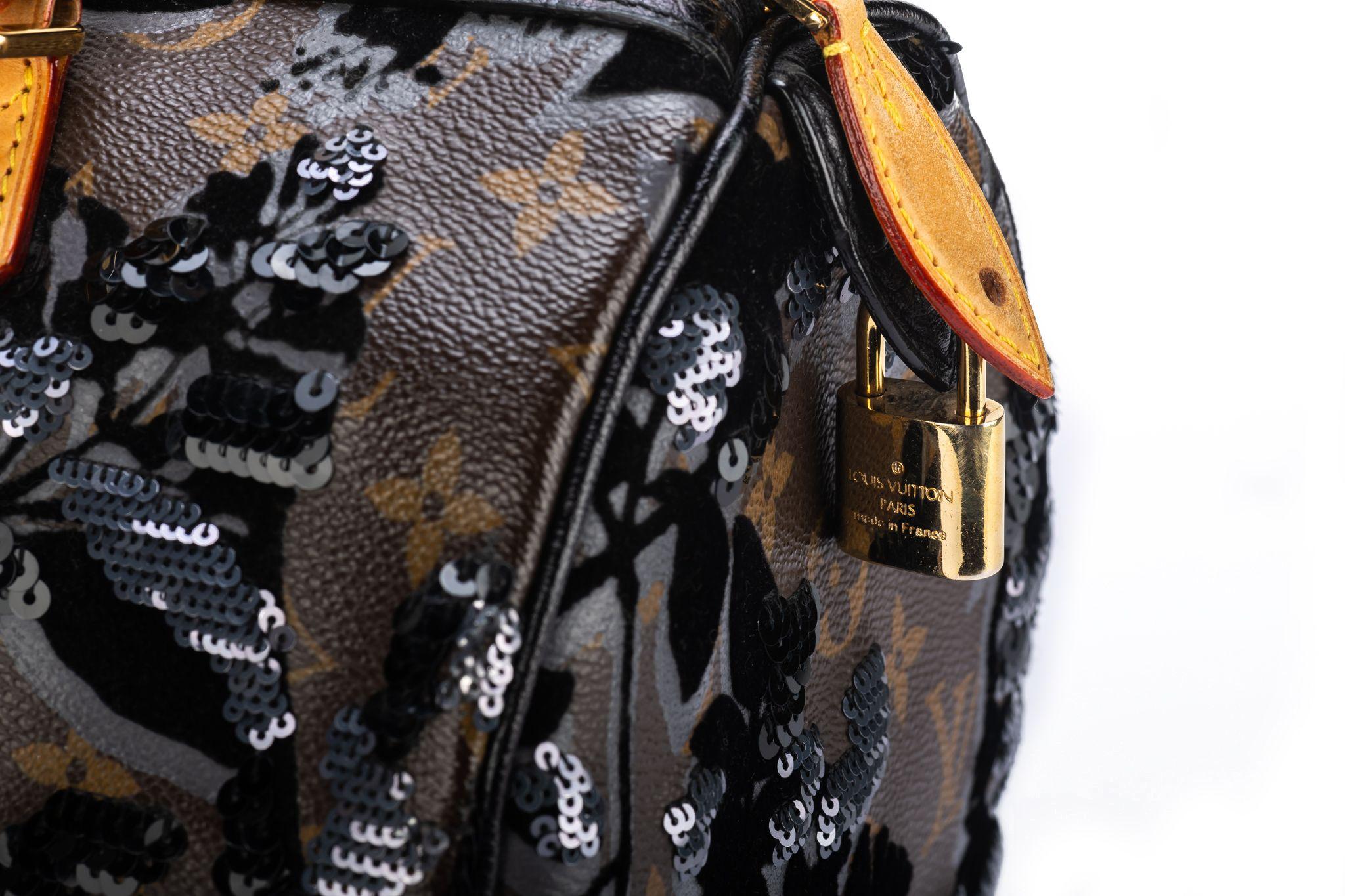 Women's Louis Vuitton Lim.Ed. Black Sequin Speedy Bag For Sale