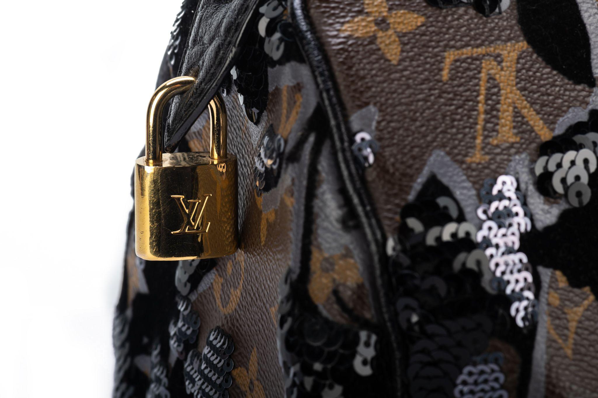 Louis Vuitton Lim.Ed. Black Sequin Speedy Bag For Sale 2