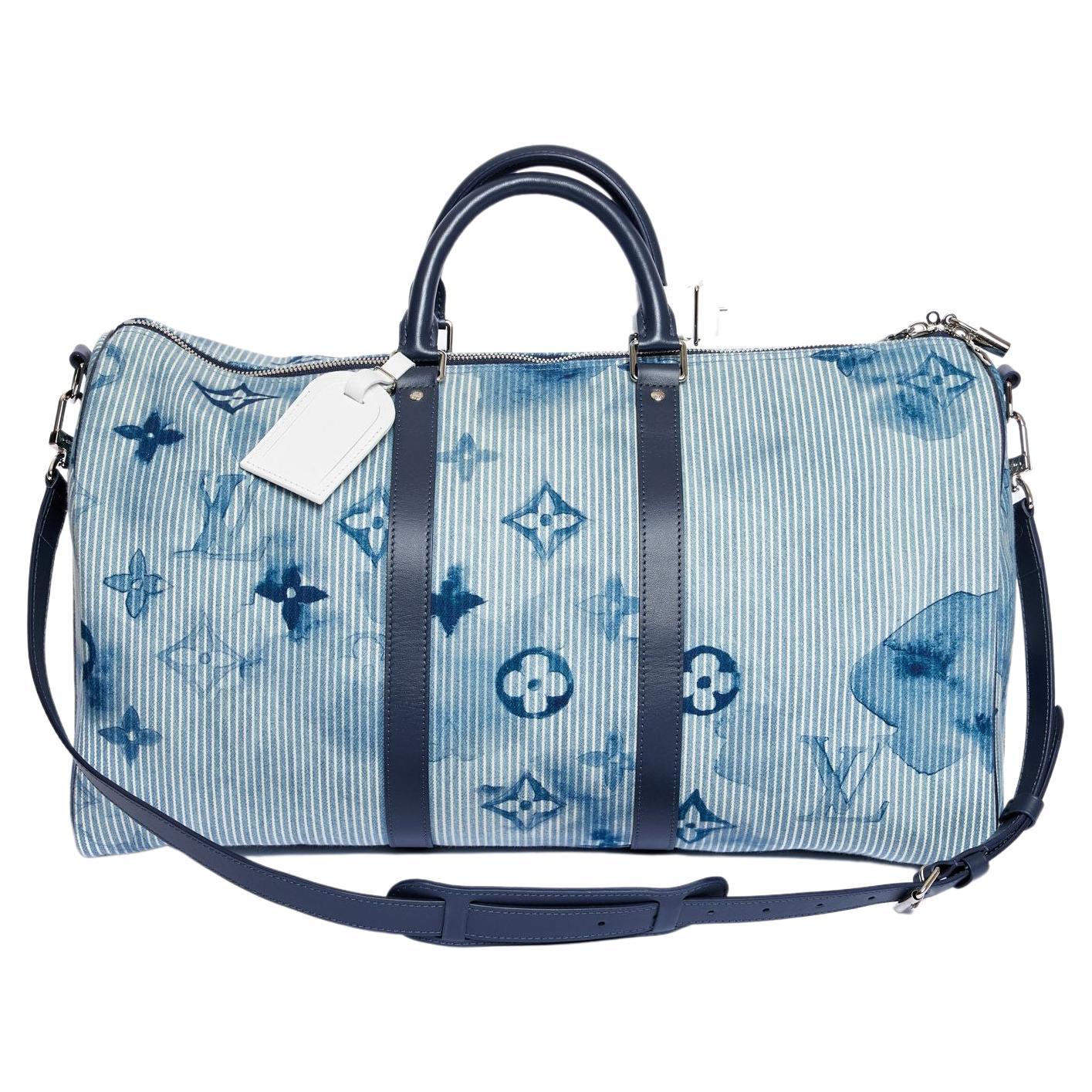 Louis Vuitton LIm.Ed. Blue Watercolor Keepall For Sale