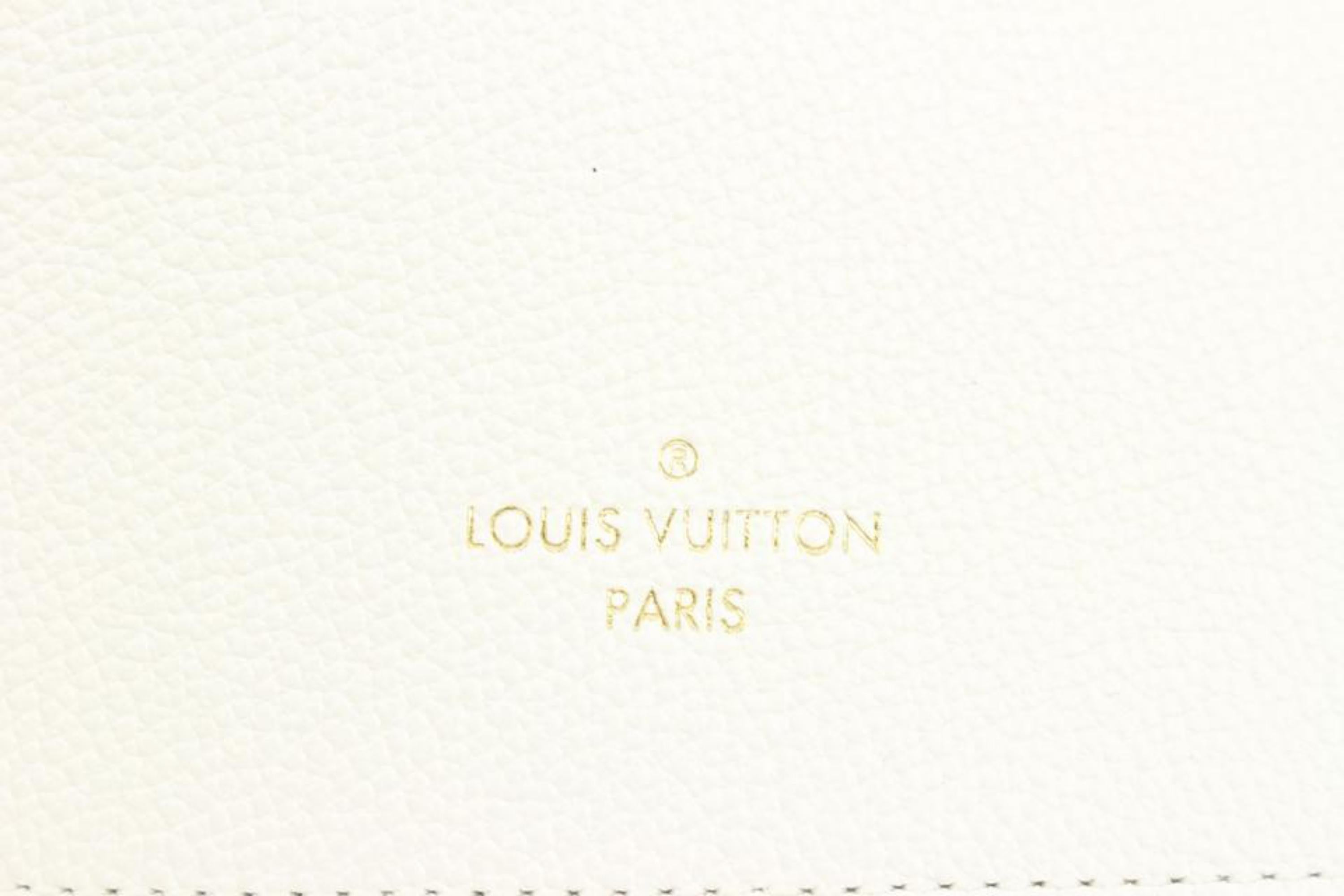 Louis Vuitton Limited Beige Monogram Empreinte Neverfull Pochette MM or GM 46lk3 For Sale 3