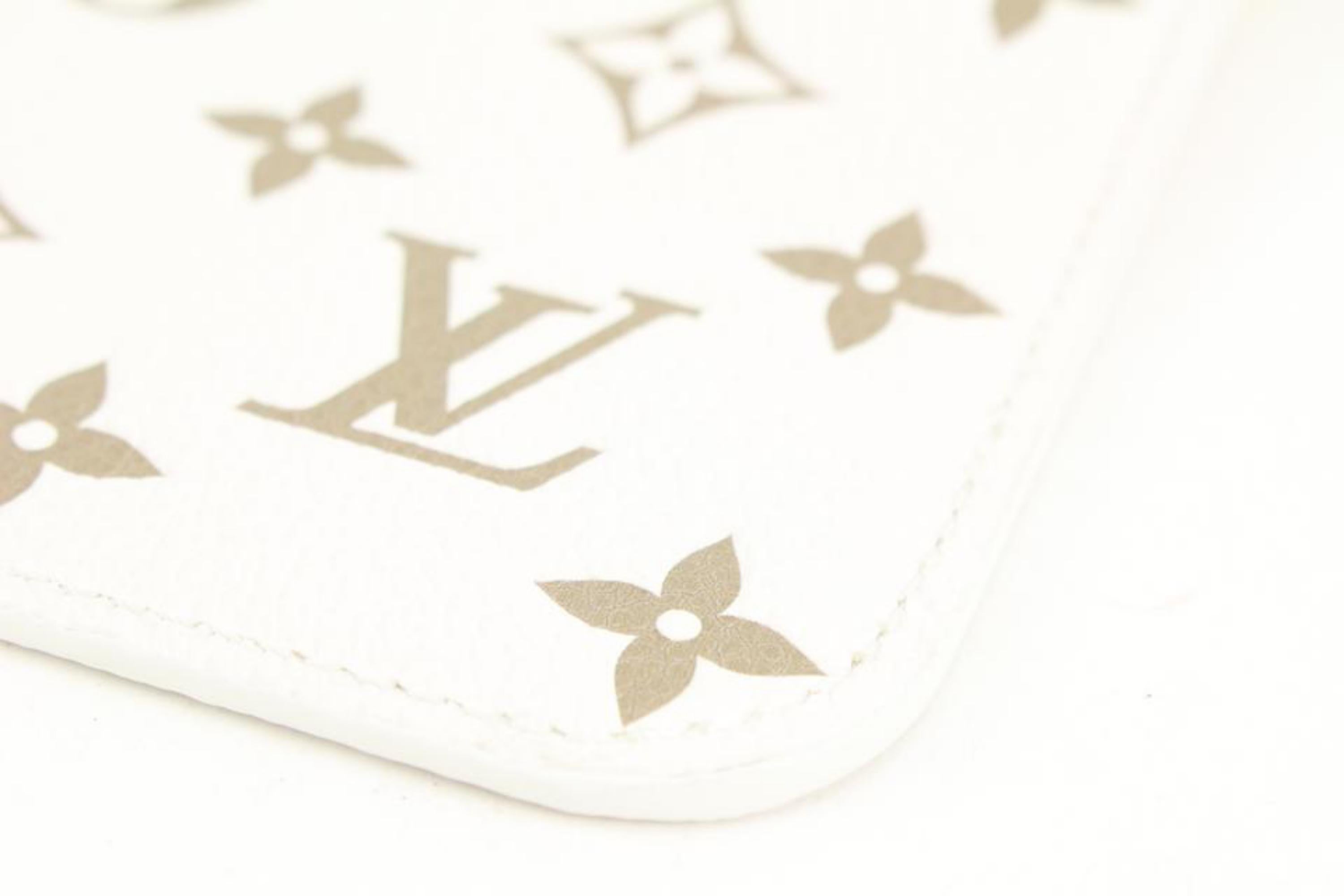 Louis Vuitton Limited Beige Monogram Empreinte Neverfull Pochette MM or GM 46lk3 For Sale 1