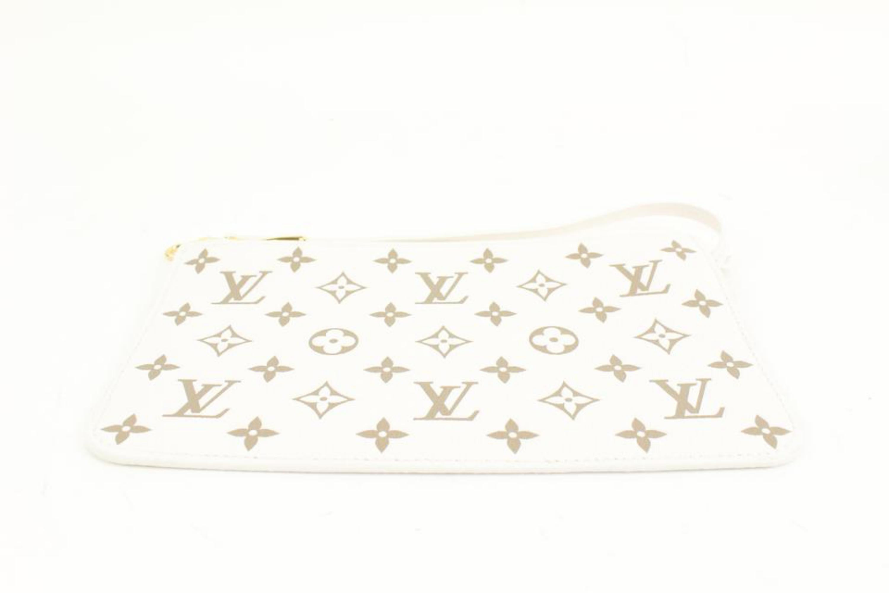 Louis Vuitton - Pochette beige Empreinte Neverfull avec monogramme, édition limitée, MM ou GM 46lk3 en vente 4