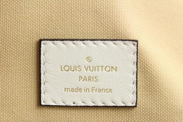 Louis Vuitton Khaki x Beige Leather Monogram Empreinte Neverfull MM 46lk30  For Sale at 1stDibs