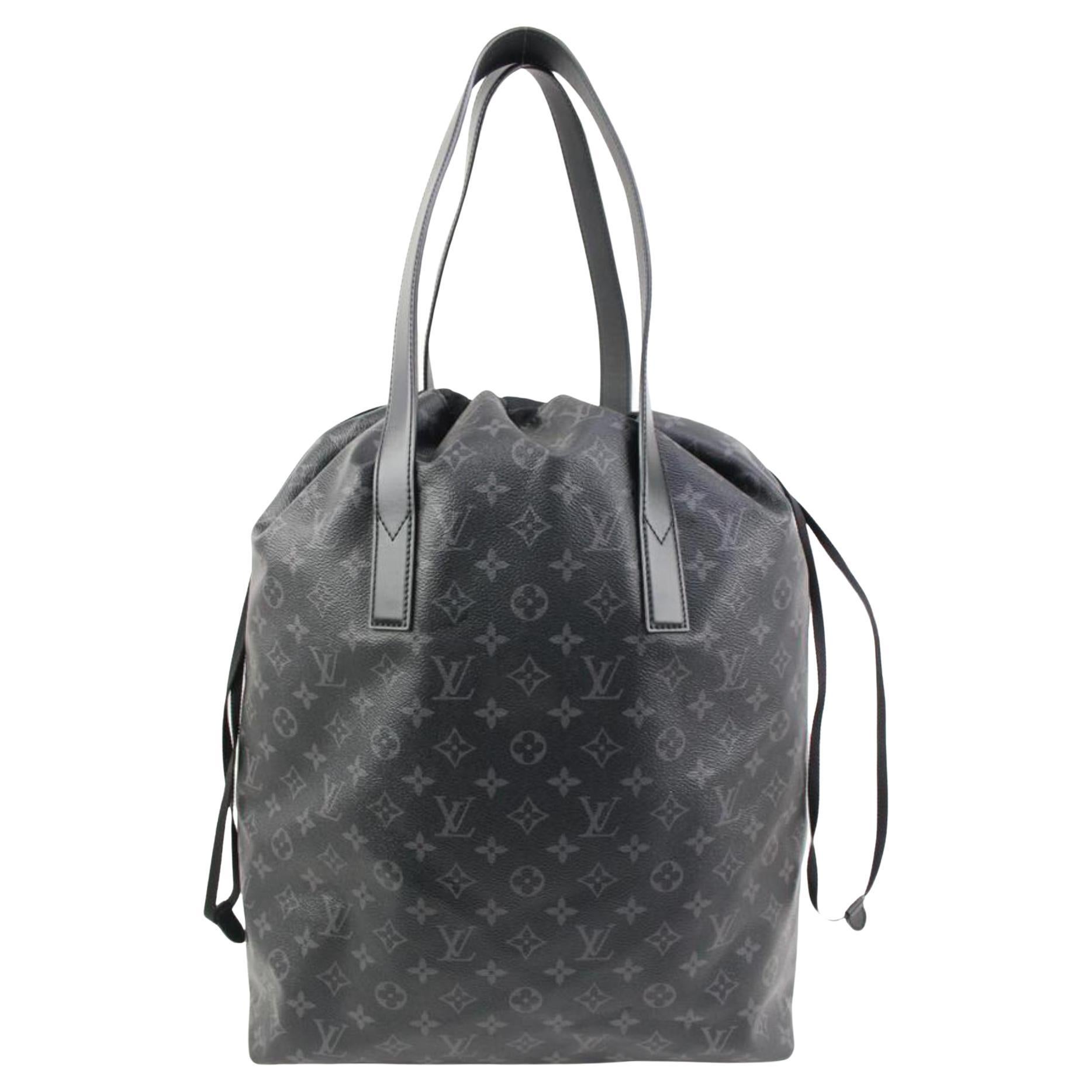 Louis Vuitton Limited Black Monogram Eclipse Cabas Light Drawstring Hobo 38lk324