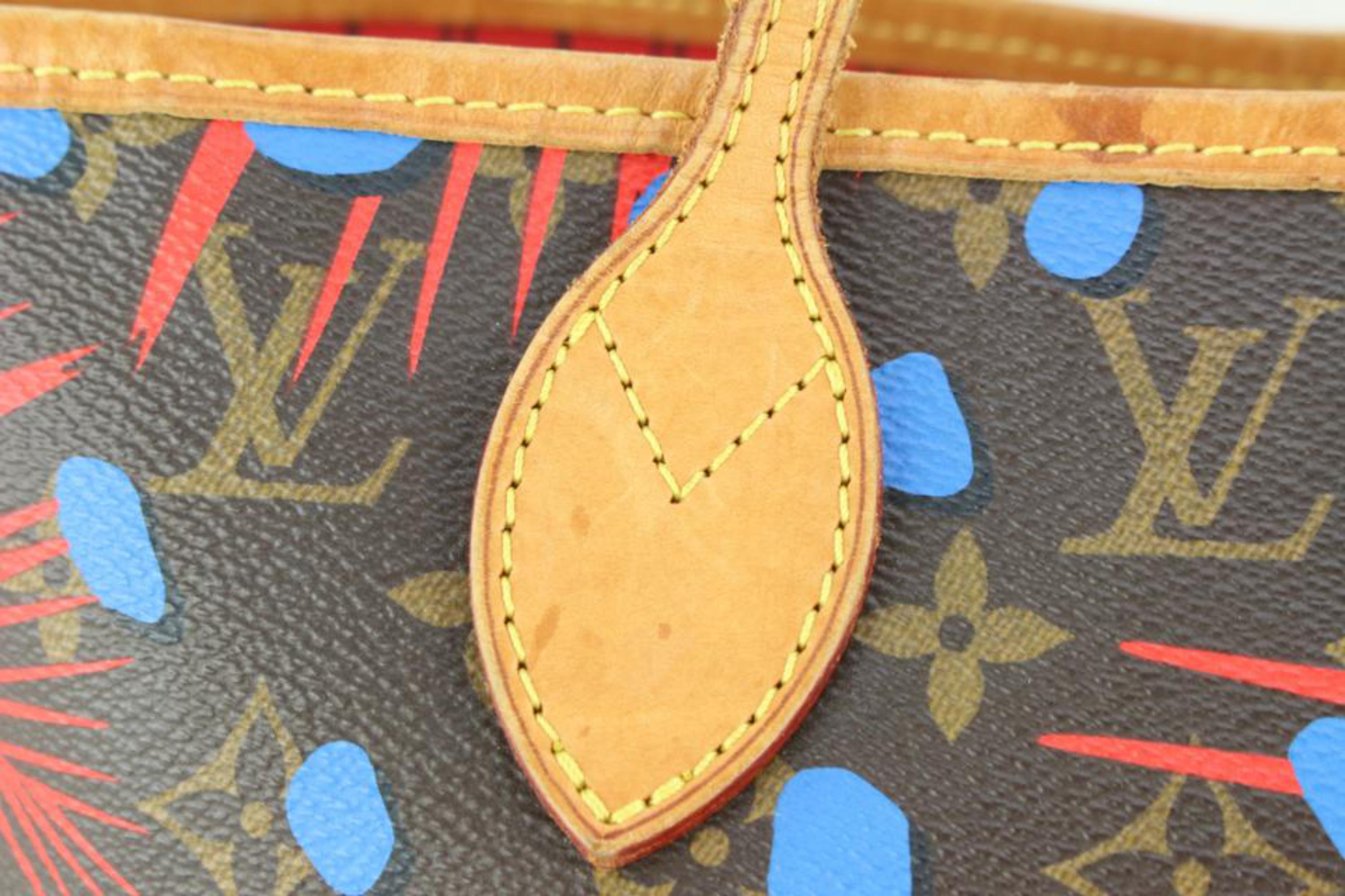 Louis Vuitton, Brown and Pink Limited Edition Jungle Dots Neverfull MM  (2016)