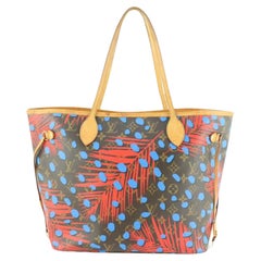 Louis Vuitton Limited Blue x Red Jungle Dots Neverfull MM 22lk69s