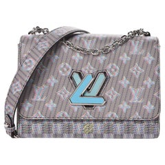 Louis Vuitton Limited Calfskin Monogram Pop Twist MM Chain Flap Crossbody Bag 