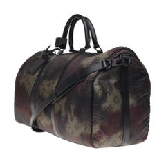 Louis Vuitton Limited Camouflage Monogram Camo Keepall Bandouliere 50 Strap 1122