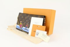 Louis Vuitton Limited Christmas Animation Bear Ski Pochette Weekend Chain 3VL418