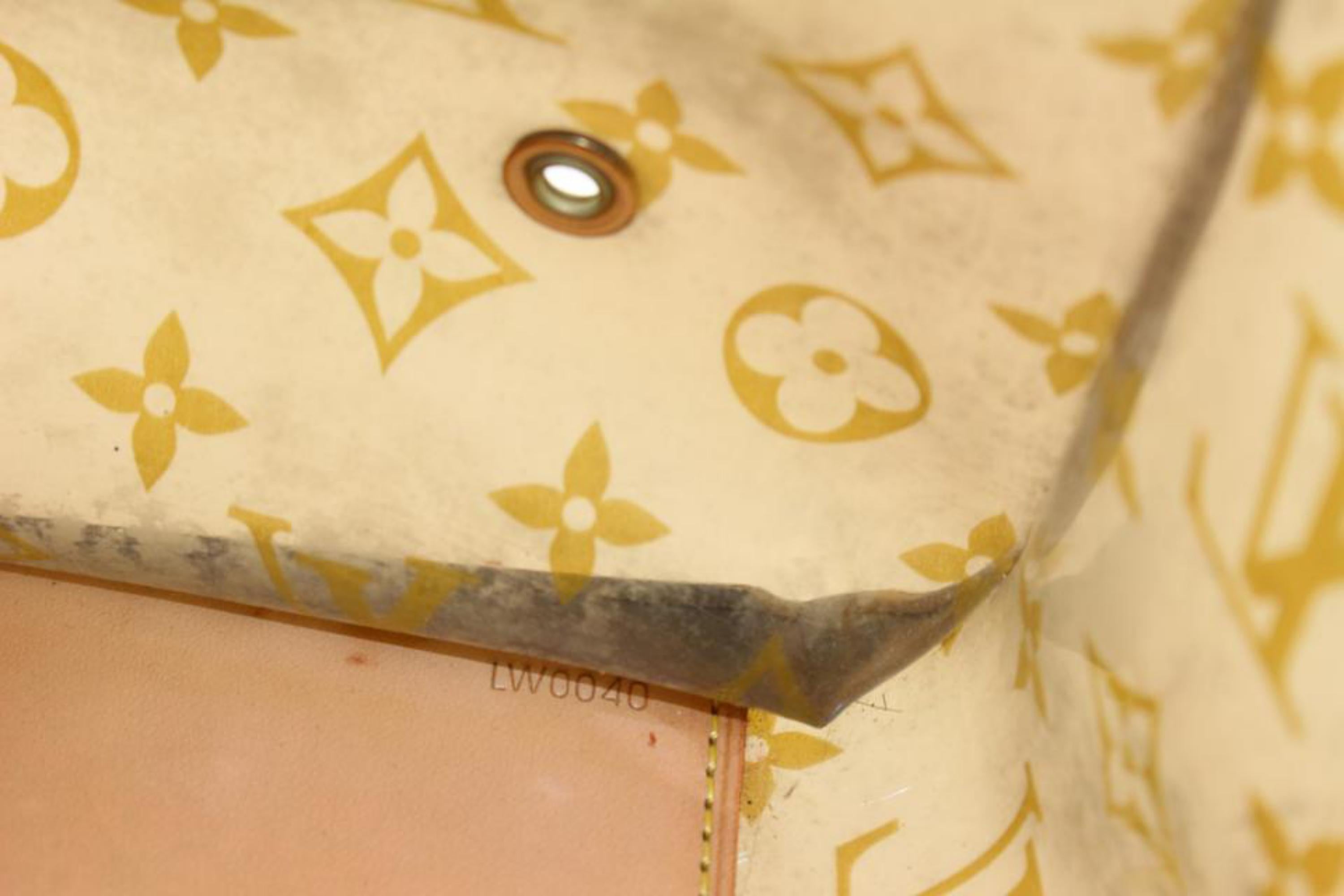 Women's Louis Vuitton Limited Clear Monogram Ambre Cabas Cruise GM Tote with Pouch