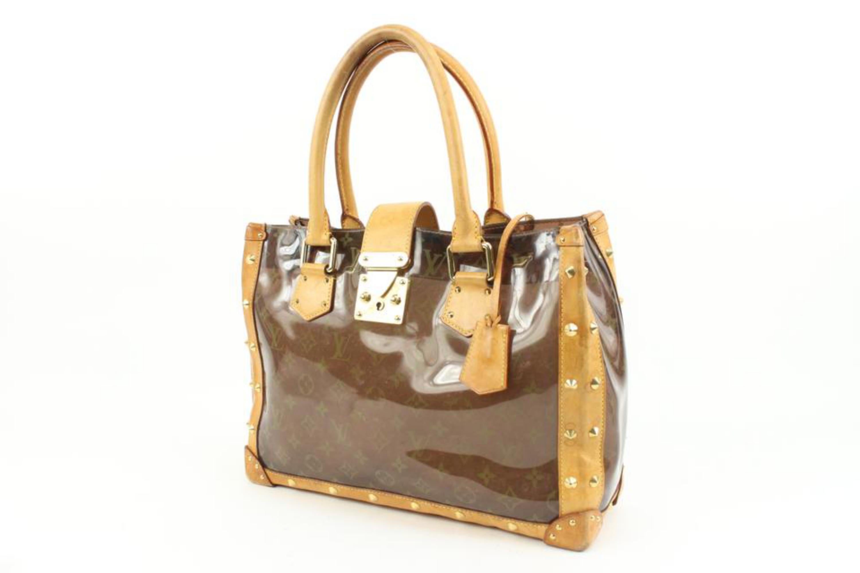 Louis Vuitton Limited Clear Monogram Ambre  Cabas MM Tote 2lk425s
Date Code/Serial Number: CE0034
Made In: Italy
Measurements: Length:  14.5
