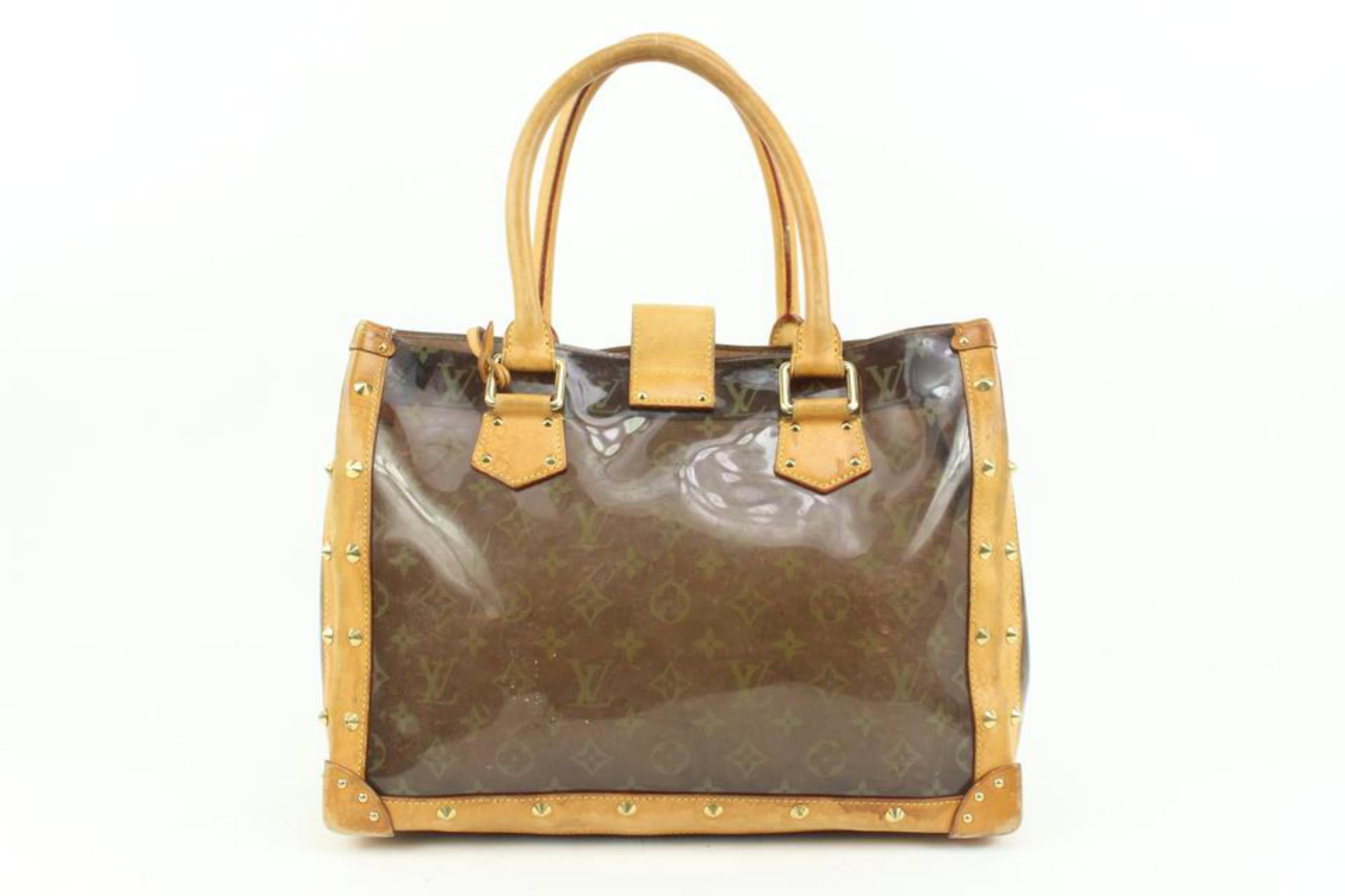 Louis Vuitton Limited Clear Monogram Ambre  Cabas MM Tote 2lk425s In Good Condition In Dix hills, NY