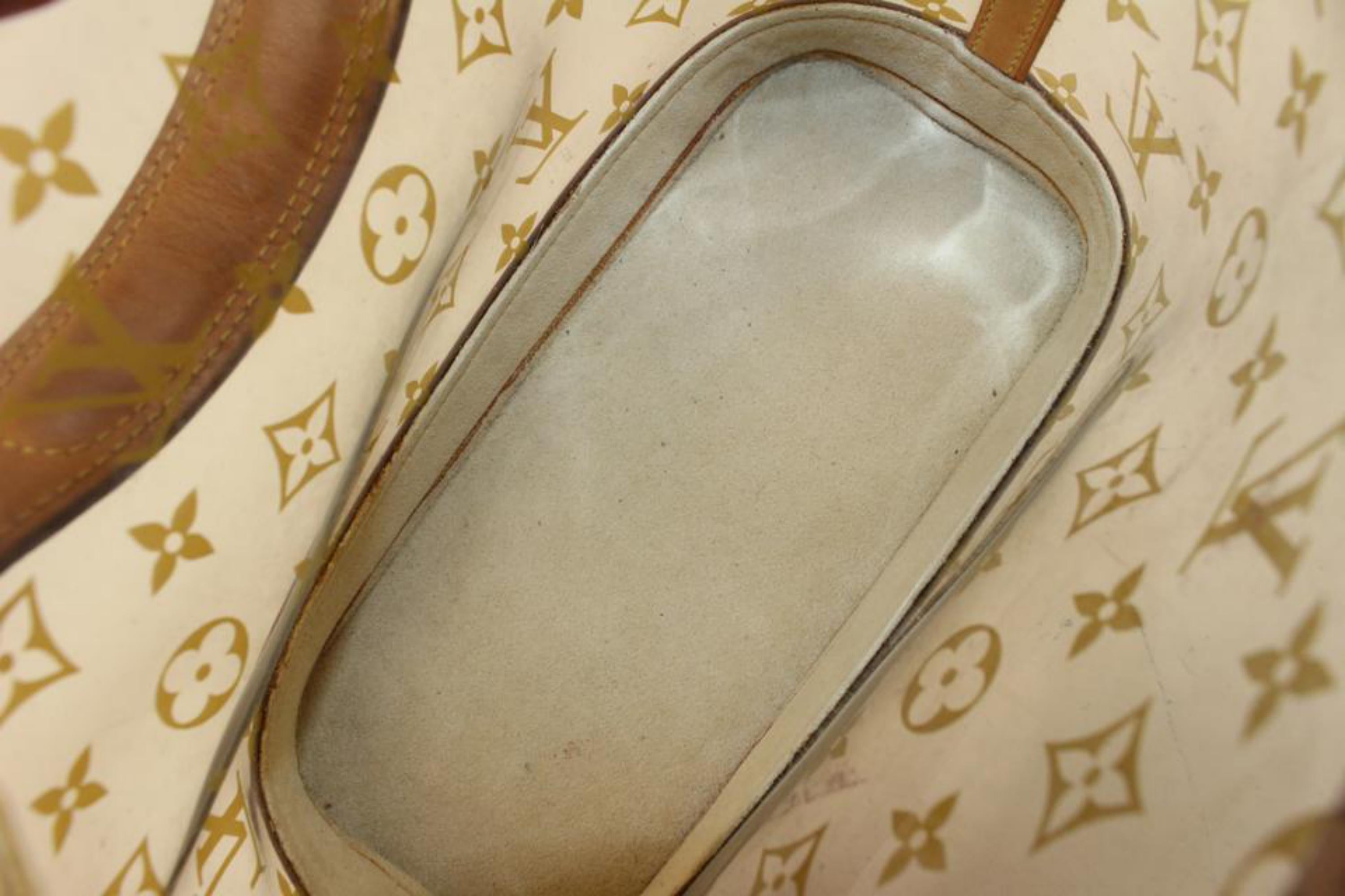 Louis Vuitton Limited Clear Monogram Cabas Sac Ambre PM Tote with Pouch 97lk425s In Good Condition In Dix hills, NY
