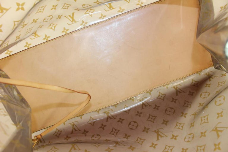Louis Vuitton Clear Monogram Ambre Cabas Cruise GM Translucent Tote w Pouch  at 1stDibs