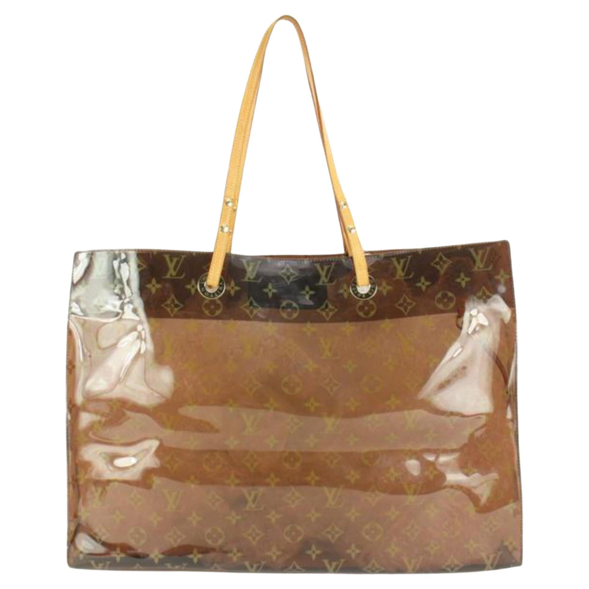 Louis Vuitton Clear Monogram Sac Cabas Cruise Ambre GM Tote Bag with Pouch  240753