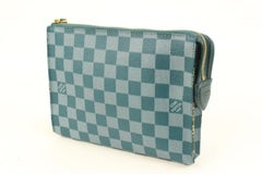 Louis Vuitton Limited Cyan Damier Couleur Modul Cosmetic Bag Toiletry Pouch 44lk