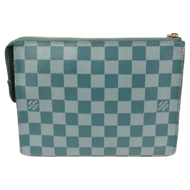 Louis Vuitton Limited Cyan Damier Couleur Modul Cosmetic Bag Toiletry Pouch  44lk For Sale at 1stDibs