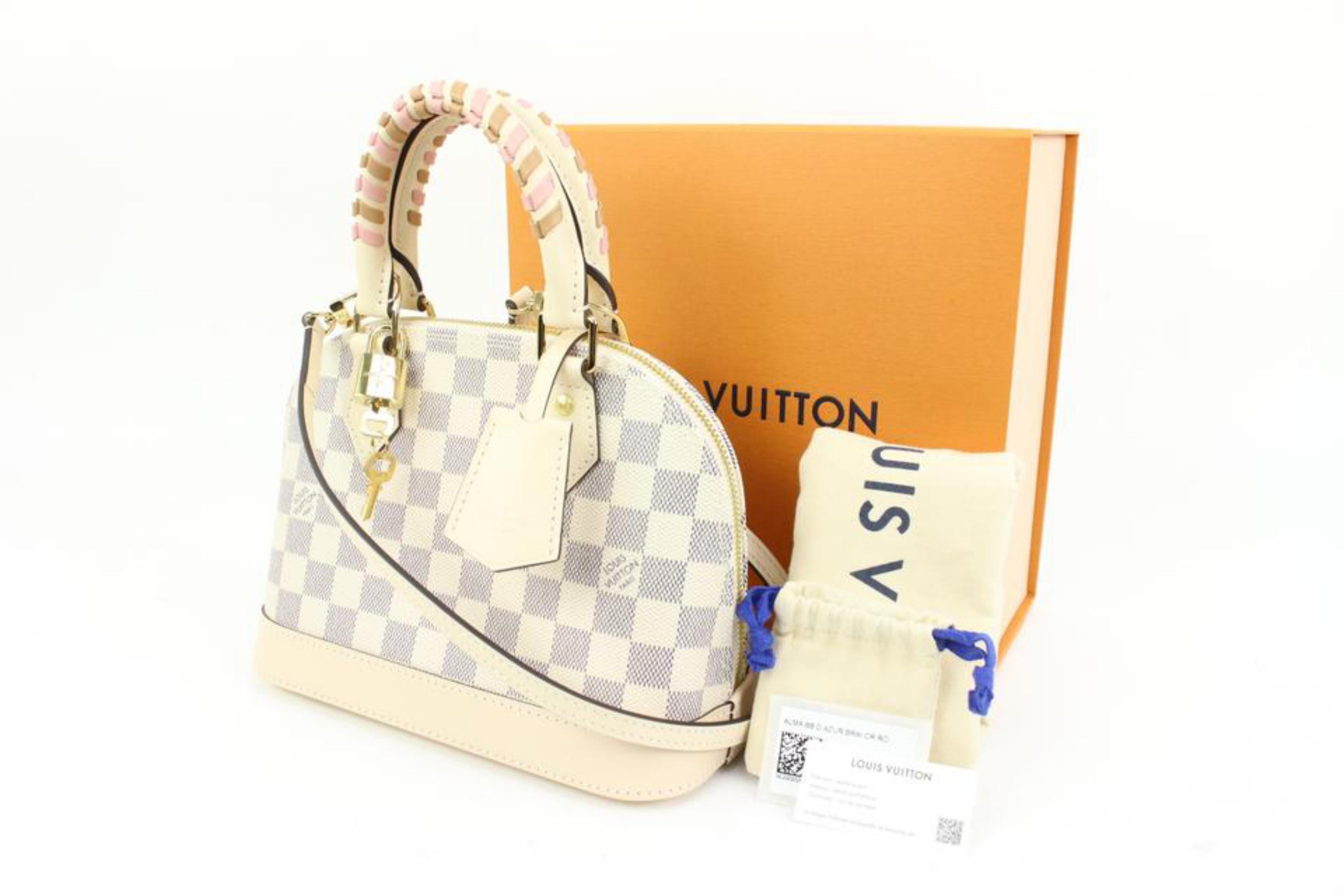 Louis Vuitton Limited Damier Azur Alma BB Crossbody 72lk328s
Date Code/Serial Number: RFID Chip
Made In: France
Measurements: Length:  9.5