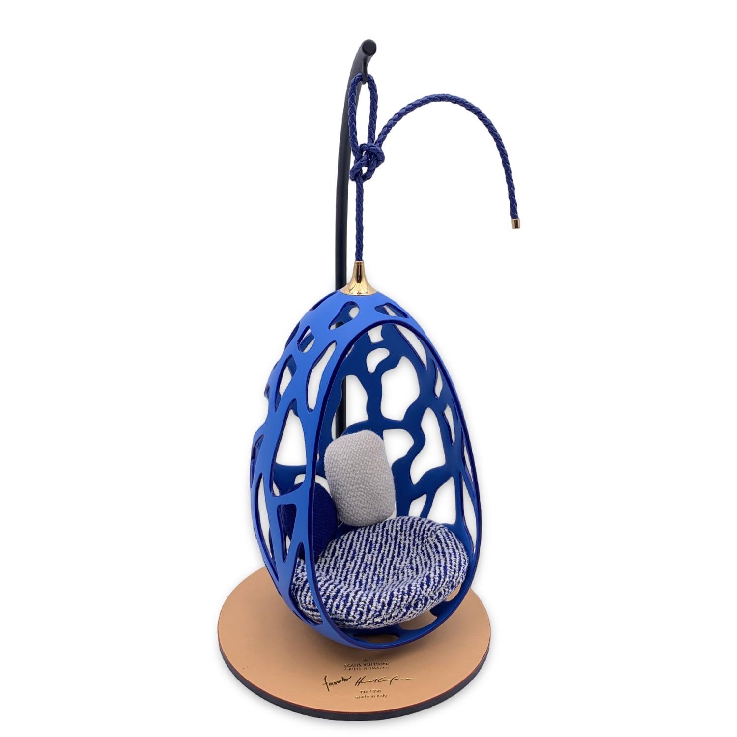 Limited edition Louis Vuitton miniature of the design chair named 'Cocoon'. Designed by Fernando & Humberto Campana, from the 'Objets Nomades' Collection. Numbered edition, this fine example is 192/350. This is a 1:6 scale model of the full size