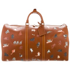 Louis Vuitton Limited Ed. Cognac Gold Travel Weekender Sac Duffle pour hommes et femmes