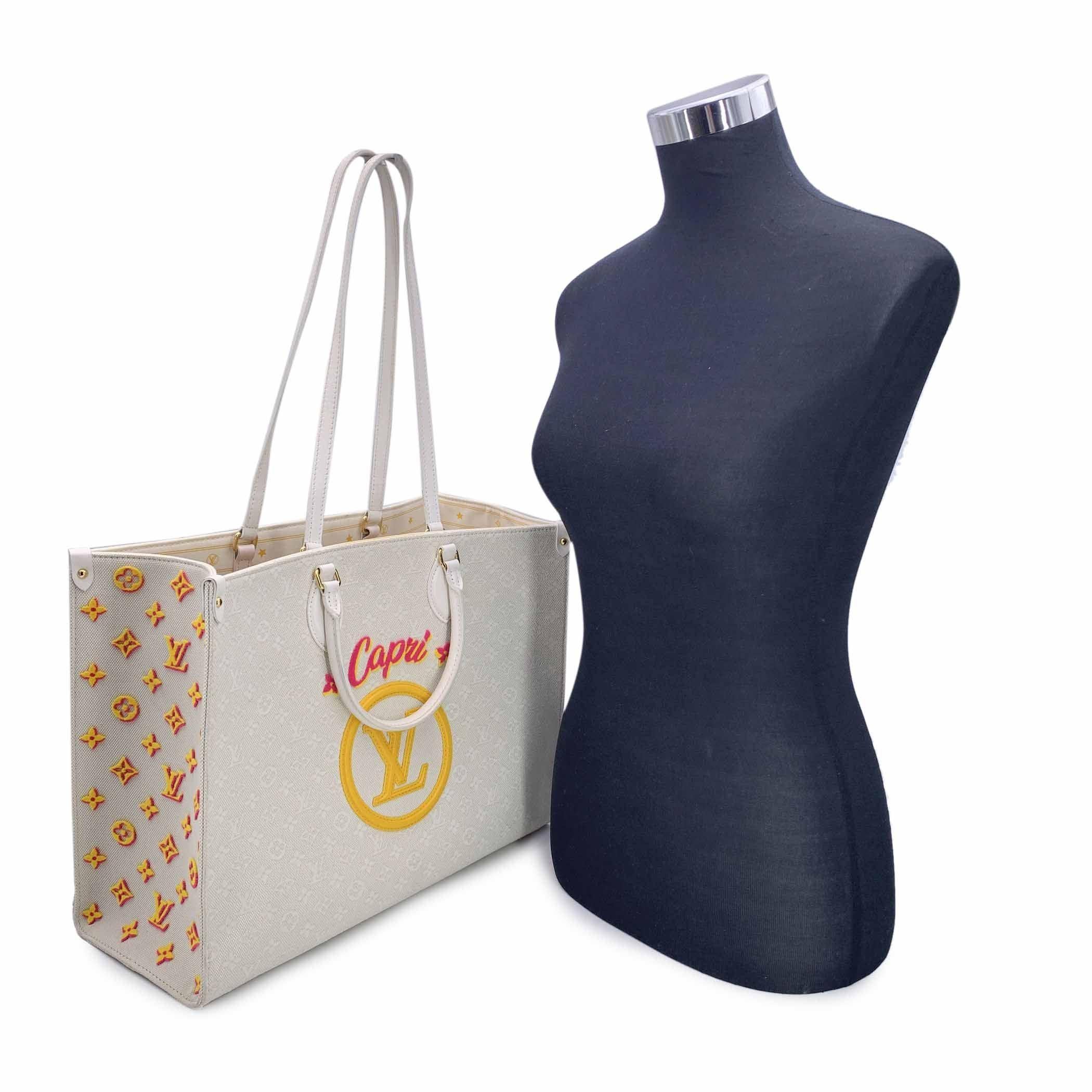 Gray Louis Vuitton Limited Ed Monogram Capri OnTheGo GM Tote Bag For Sale