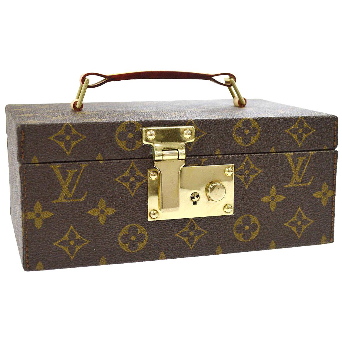 Louis Vuitton Limited Ed. Monogram Top Handle Men
s Jewelry Travel Storage Case