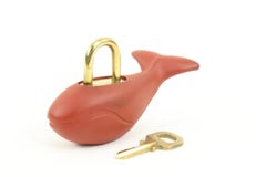 Louis Vuitton Limited Edition 1995 LV Cup Whale Pad Lock Keys Padlock Charm 51lv