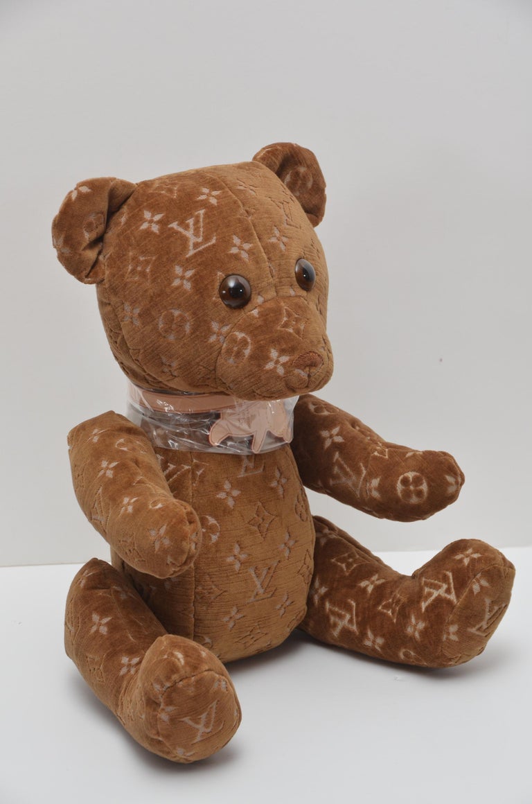 Louis Vuitton Brown Monogram Velour DouDou Teddy Bear