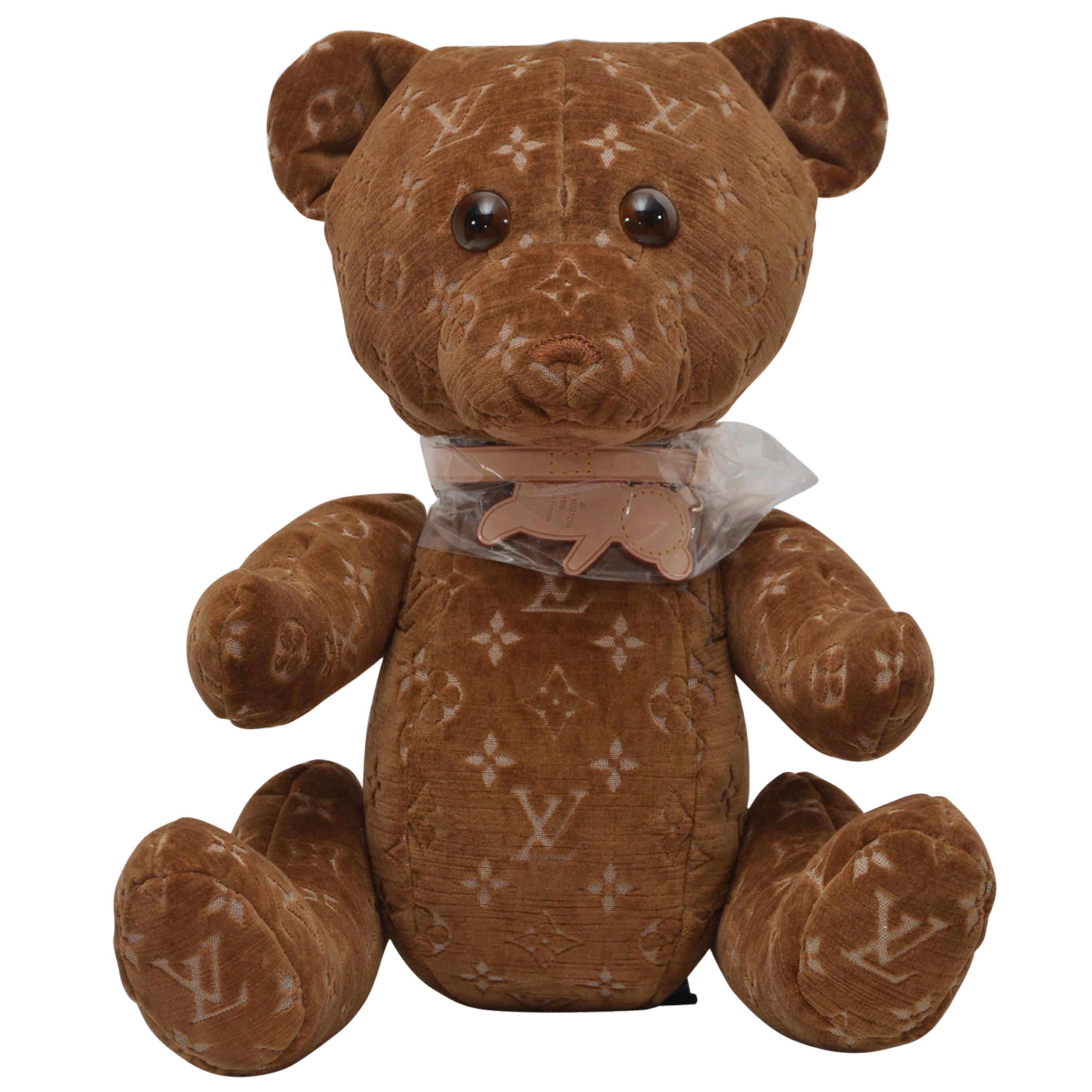 LOUIS VUITTON GI0251 Monogram Dudu-Oscar Dog Plush Doll  MonogramCanvas/Leather