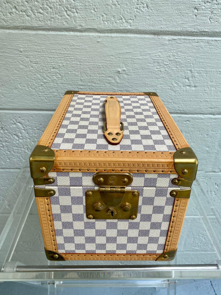 Louis Vuitton Limited Edition Azur Boite Flacons Cosmetic Train Case Trunk  at 1stDibs