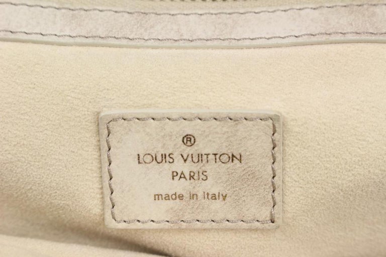 LOUIS VUITTON beige leather STRATUS Monogram OLYMPE PM Shoulder