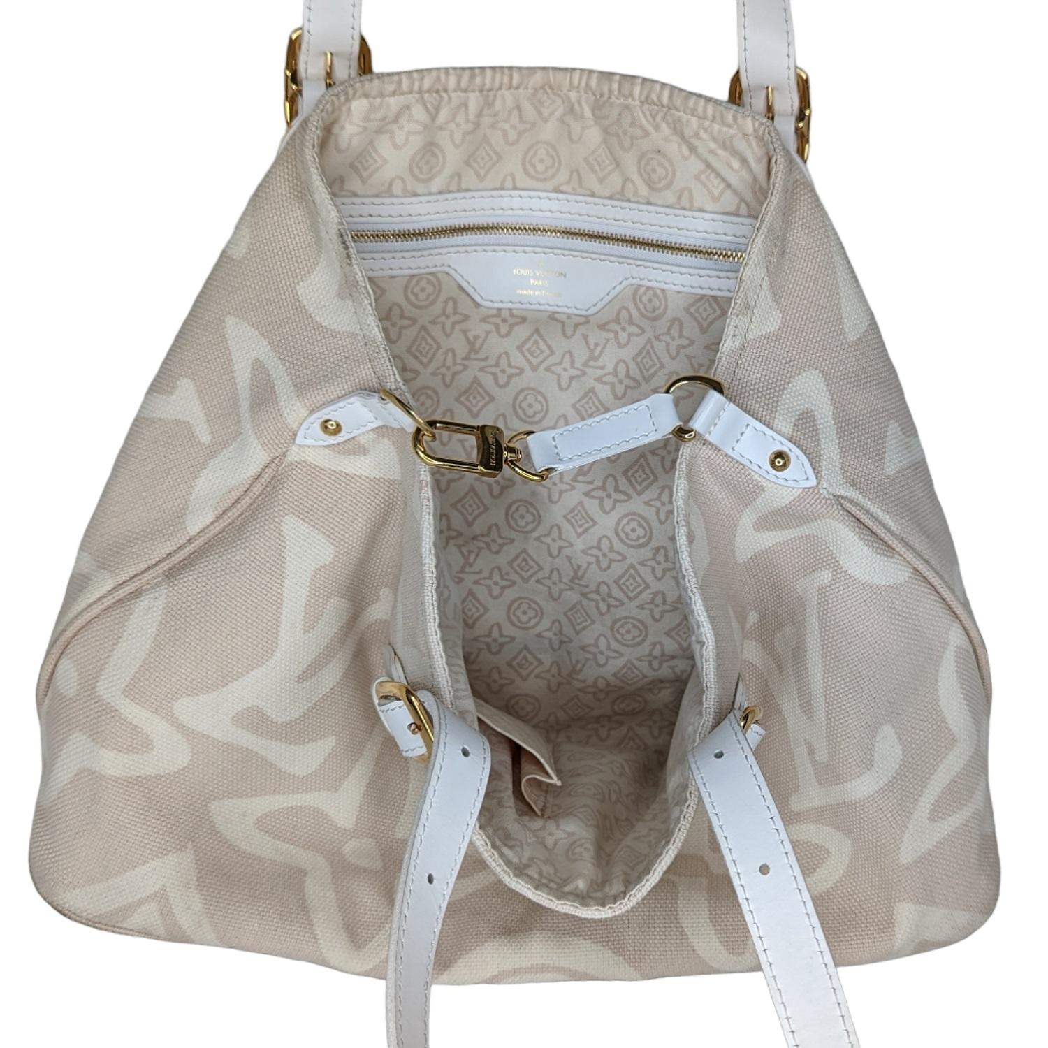 Louis Vuitton - Sac cabas Tahitienne beige, édition limitée en vente 3