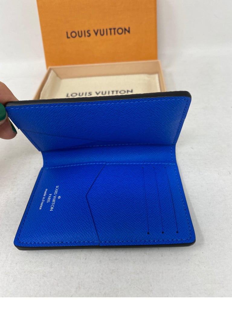blue and black louis vuittons wallet