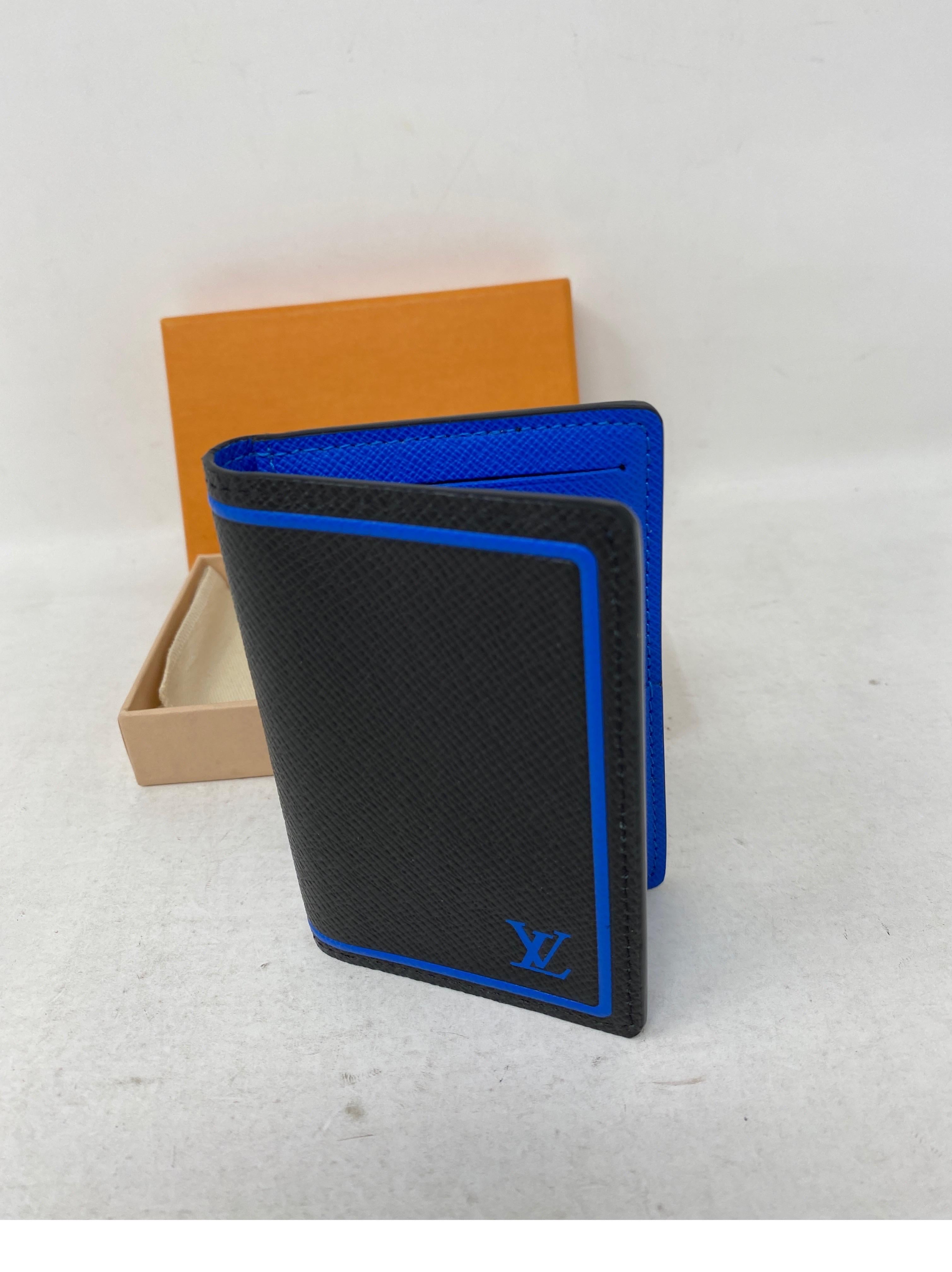 louis vuitton black and blue wallet