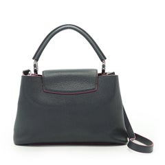 Louis Vuitton Limited Edition Black Leather Flamingo Capucines MM Bag