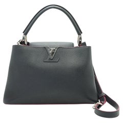 Louis Vuitton Limited Edition Black Leather Flamingo Capucines MM Bag