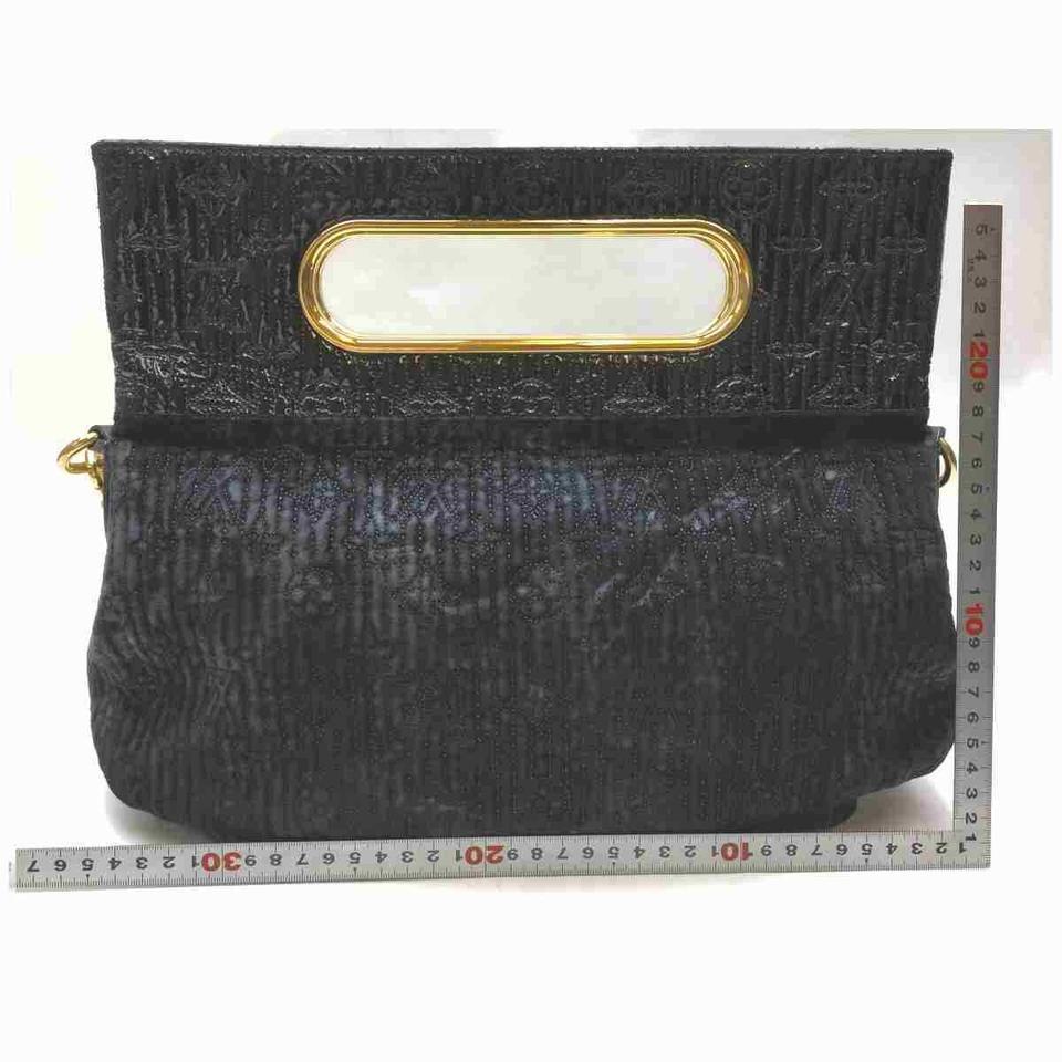 Louis Vuitton Limited Edition Black Monogram Motard Before Dark Chain Clutch For Sale 8