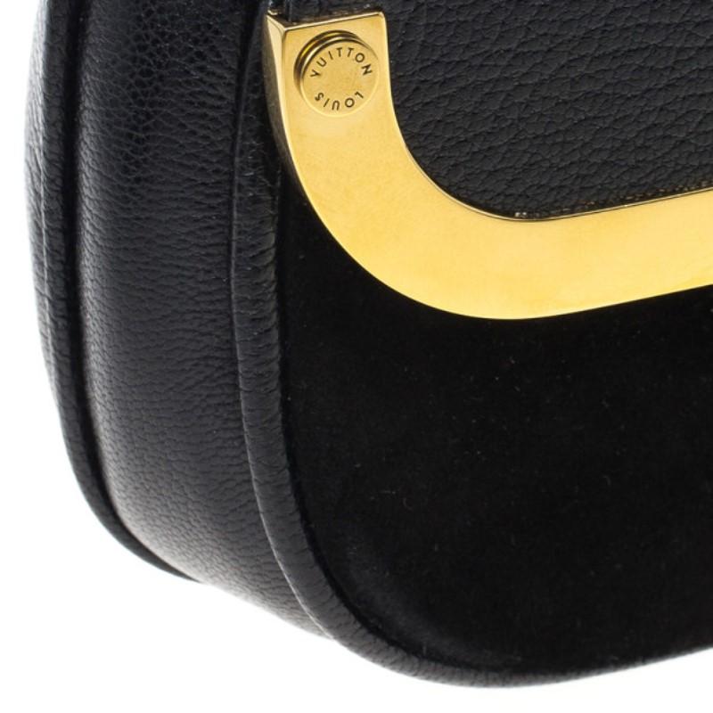 Louis Vuitton Limited Edition Black Suede Avant-Garde Pochette Clutch Bag 6