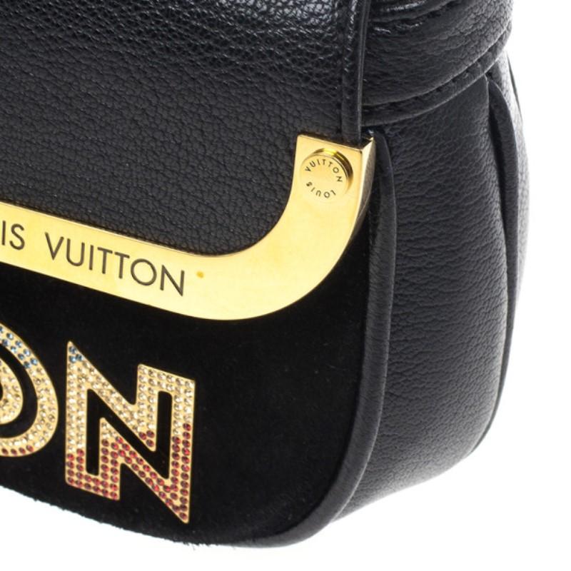Louis Vuitton Limited Edition Black Suede Avant-Garde Pochette Clutch Bag 8