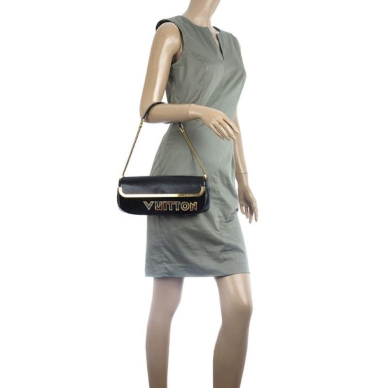 Louis Vuitton Limited Edition Black Suede Avant-Garde Pochette Clutch Bag In Excellent Condition In Dubai, Al Qouz 2