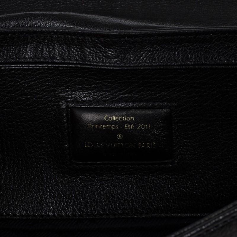 Louis Vuitton Limited Edition Black Suede Avant-Garde Pochette Clutch Bag 1